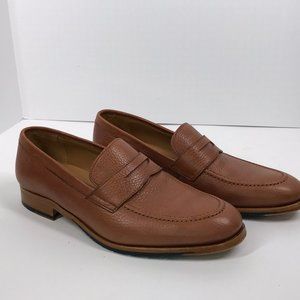 Quero Leather Handmade Shoes The Madison Glove Brown Pattered Loafer